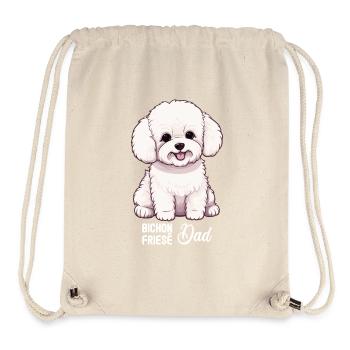 Chien Bichon Friesé - Sac à cordon recyclé Stanley/Stella - blanc naturel - Devant