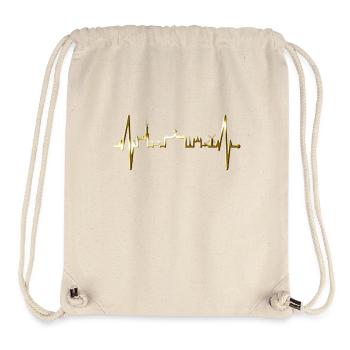 Amsterdam Skyline Netherlands Heartbeat Holland - Stanley/Stella Recycled Gym Bag - natural - Front
