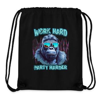 Lustiger Gorilla mit Sonnenbrille Spruch - Stanley/Stella recycelter Gym Bag - Schwarz - Vorne
