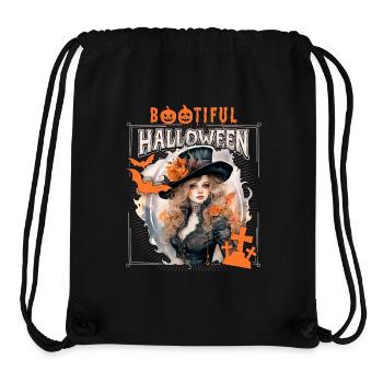 Gothic Halloween Hexe, Spruch Bootiful - Stanley/Stella recycelter Gym Bag - Schwarz - Vorne