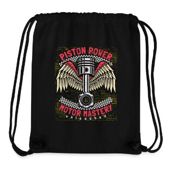 Motorcycle, Biker Saying, Piston, Piston Power - Stanley/Stella Recycled Gym Bag - black - Front