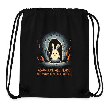 Give up all hope in the rabbit's dungeon - Stanley/Stella Recycled Gym Bag - black - Front