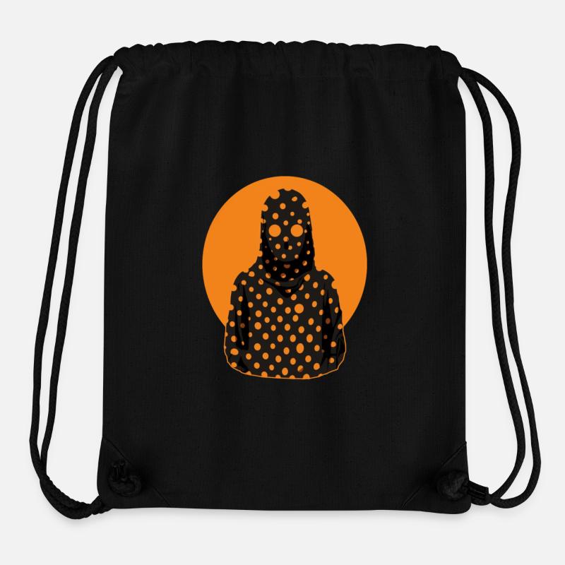 Gespenstischer Mann mit gepunkteter Kapuze - Stanley/Stella recycelter Gym Bag - Schwarz