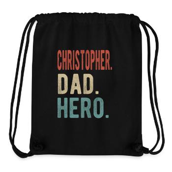 Christopher Dad Hero - Stanley/Stella Recycled Gym Bag - black - Front