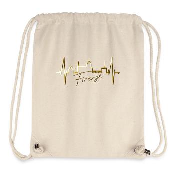Florence Skyline Italy Heartbeat I Love Firenze - Stanley/Stella Recycled Gym Bag - natural - Front