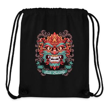 Barong Mask, Indonesian Deity, Bali - Stanley/Stella Recycled Gym Bag - black - Front
