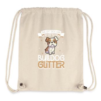 Bulldog Glitzer - Stanley/Stella recycelter Gym Bag - Naturweiß - Vorne
