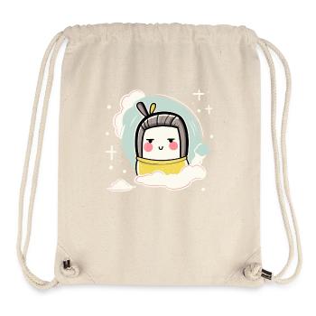 Chibi Kawaii Tofu Geisha - Stanley/Stella Recycled Gym Bag - natural - Front
