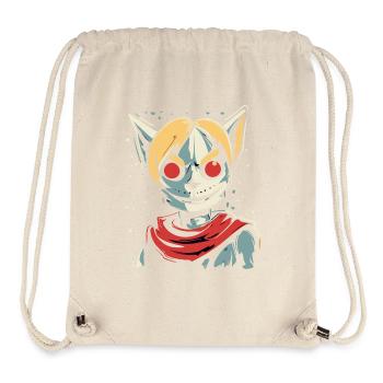 Cartoon Anime Manga: Finsteres Katzen Mädchen - Stanley/Stella recycelter Gym Bag - Naturweiß - Vorne