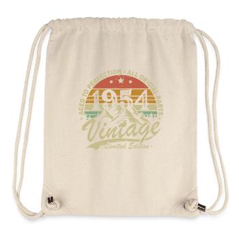 Jahrgang 1954 Geburtstagsgeschenk Geboren 1954 - Stanley/Stella recycelter Gym Bag - Naturweiß - Vorne