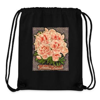 Azalée indienne rose, vintage rétro, Azalée Indica - Sac à cordon recyclé Stanley/Stella - noir - Devant