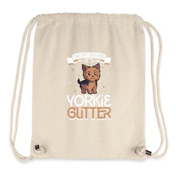 Yorkie Glitzer - Stanley/Stella recycelter Gym Bag - Naturweiß - Vorne
