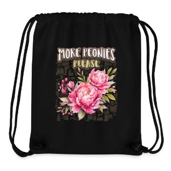 Pfingstrosen Illustration, Pink-Peony, Spruch - Stanley/Stella recycelter Gym Bag - Schwarz - Vorne