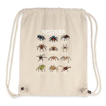 Araignées dans le monde - Espèces d’araignées - Sac à cordon recyclé Stanley/Stella - blanc naturel - Devant