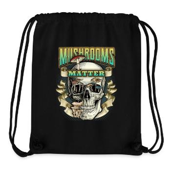 Funny Skull, Psychedelic Art, Mushrooms - Stanley/Stella Recycled Gym Bag - black - Front