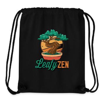 Bonsai Art Leafy Zen Japanese Culture Flower Pot - Stanley/Stella recycelter Gym Bag - Schwarz - Vorne