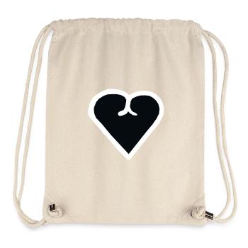 Herz schwarz böse schlecht verdorben Herzen Gefühl - Stanley/Stella recycelter Gym Bag - Naturweiß - Vorne