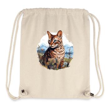 Bengal Cat - Stanley/Stella Recycled Gym Bag - natural - Front