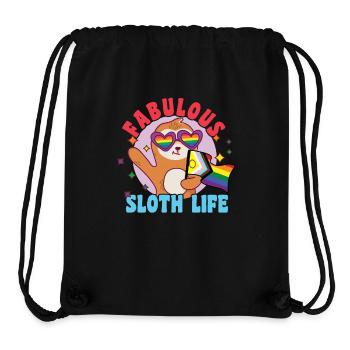Fabelhaftes Faultier-Leben mit LGBT-Flagge - Stanley/Stella recycelter Gym Bag - Schwarz - Vorne