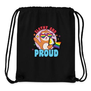 Fabelhaftes Faultier-Leben mit LGBT-Flagge - Stanley/Stella recycelter Gym Bag - Schwarz - Vorne
