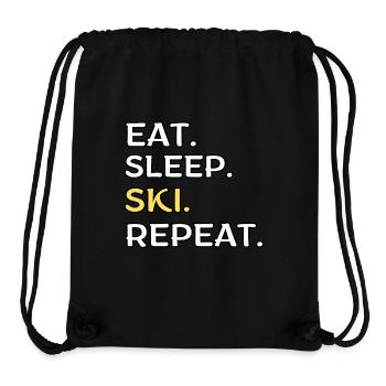 Ski - Stanley/Stella recycelter Gym Bag - Schwarz - Vorne