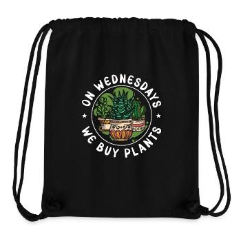 Plantes d’intérieur Le mercredi, nous achetons des plantes Fleuriste - Sac à cordon recyclé Stanley/Stella - noir - Devant