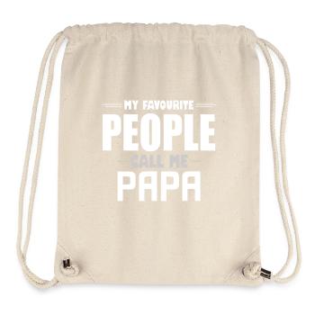 Mes gens préférés m’appellent Papa Funny Father - Sac à cordon recyclé Stanley/Stella - blanc naturel - Devant