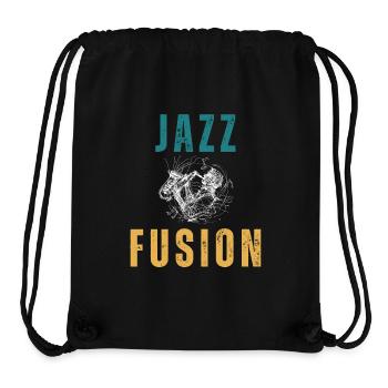 Conception de cadeau Jazz Fusion pour les amateurs de Jazz - Sac à cordon recyclé Stanley/Stella - noir - Devant