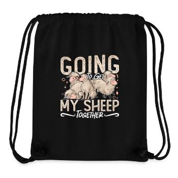 L’élevage de moutons et de chèvres va chercher mon bétail - Sac à cordon recyclé Stanley/Stella - noir - Devant