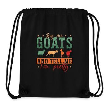 Élevage de moutons et de chèvres Achetez-moi des chèvres et du bétail - Sac à cordon recyclé Stanley/Stella - noir - Devant