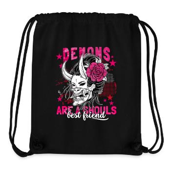 Anime Girl, Japanese Geisha, Japan Demon Saying - Stanley/Stella Recycled Gym Bag - black - Front