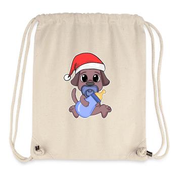 Hund Baby Weihnachten - Stanley/Stella recycelter Gym Bag - Naturweiß - Vorne