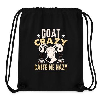 Élevage de moutons et de chèvres Élevage de chèvres Crazy Caffeine Farming - Sac à cordon recyclé Stanley/Stella - noir - Devant