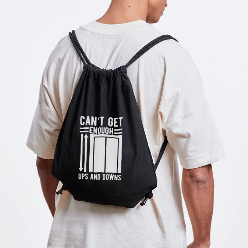 Funny Elevator Mechanic Can't Get Enough Ups Downs Stanley/Stella Recycled Gym Bag