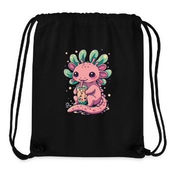 Boba Tea Bubble Tea Thé au lait Anime Axolotl - Sac à cordon recyclé Stanley/Stella - noir - Devant