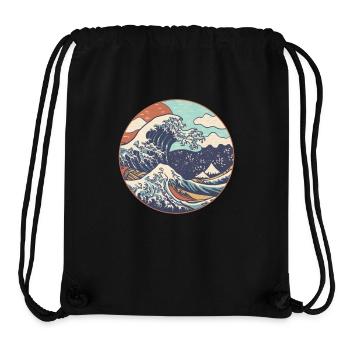 Kanagawa Japanese The great wave - Stanley/Stella Recycled Gym Bag - black - Front