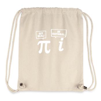 Get Real Be Rational Funny Pi Day Math Teacher - Stanley/Stella Recycled Gym Bag - natural - Front