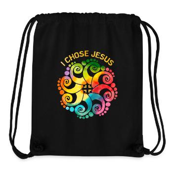 Jesus Christ Saying Rainbow Mandala LGBTQ - Stanley/Stella Recycled Gym Bag - black - Front