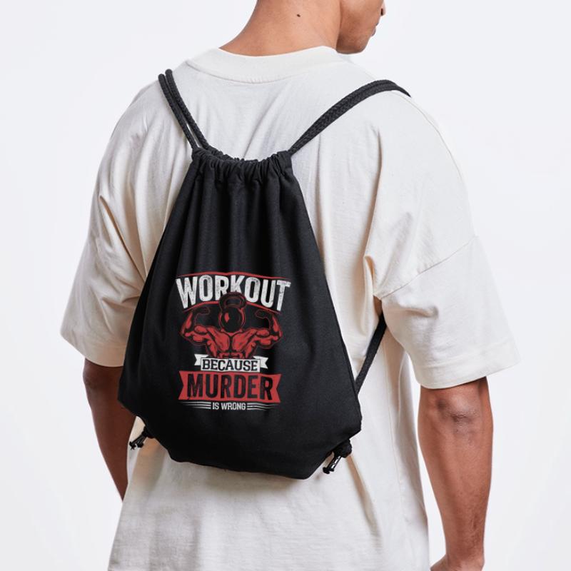 Workout Because Murder is Wrong Training Weight Li Stanley/Stella Recycled Gym Bag