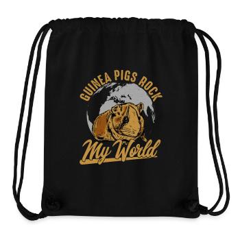 Guinea Pigs Rock My World Rodent Cavy Lover - Stanley/Stella Recycled Gym Bag - black - Front