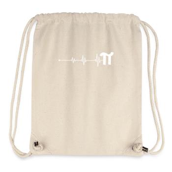 Pi Tag Symbol Heartbeat Math Teacher - Stanley/Stella Recycled Gym Bag - natural - Front
