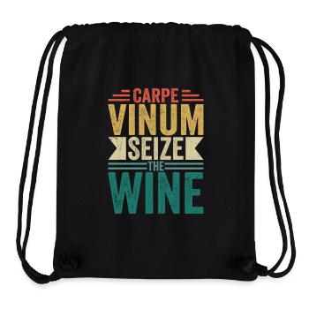 Carpe Vinum Saisir le vignoble viticole - Sac à cordon recyclé Stanley/Stella - noir - Devant