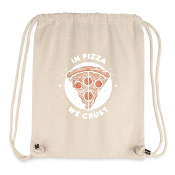 Dans la pizza, nous faisons croûter - Sac à cordon recyclé Stanley/Stella - blanc naturel - Devant