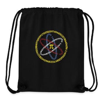 Amoureux des mathématiques, balise Pi, symbole de l’atome, nombres 3.14 - Sac à cordon recyclé Stanley/Stella - noir - Devant
