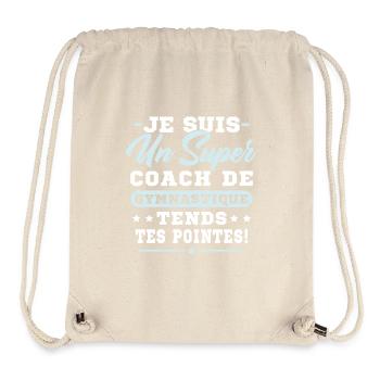 Super Coach De Gymnastique Rythmique Gymnastique - Sac à cordon recyclé Stanley/Stella - blanc naturel - Devant