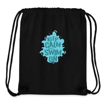 Keep Calm and Swim on Sport Training - Stanley/Stella recycelter Gym Bag - Schwarz - Vorne