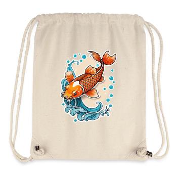 Koi Carp - Japanese Fish - Stanley/Stella Recycled Gym Bag - natural - Front