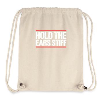 Tenir les oreilles raides Denglisch - Sac à cordon recyclé Stanley/Stella - blanc naturel - Devant