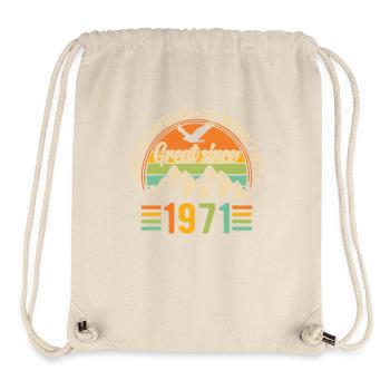 1971 - Ein legendäres Jahr - Stanley/Stella recycelter Gym Bag - Naturweiß - Vorne