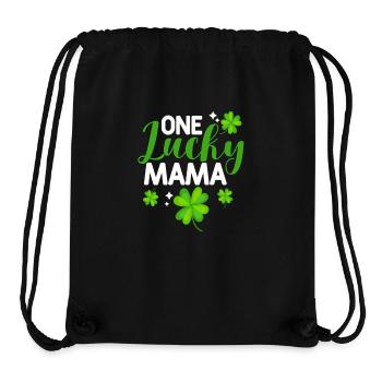 Une maman heureuse Trèfles de la Saint-Patrick - Sac à cordon recyclé Stanley/Stella - noir - Devant